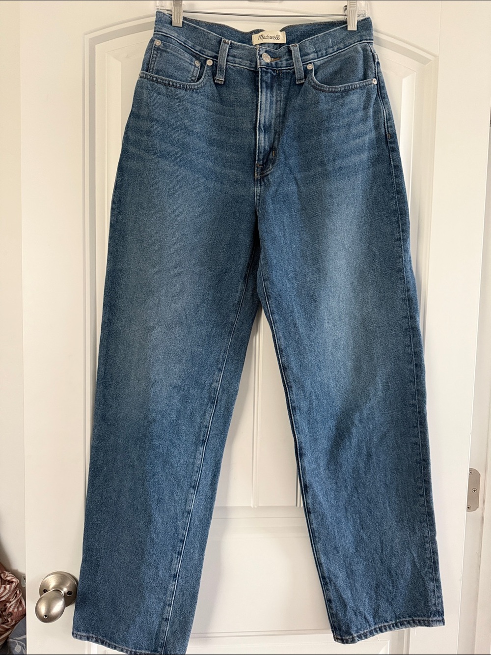 Madewell High-Rise Baggy Straight Jeans - Blue